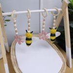 Baby Gym Themed Dangles Flower And Bees