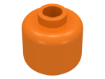 Parts Plain Minifigure Head Block Open Stud 3626B - Orange