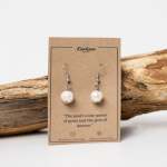 Natura L Pearl Drop Earrings Single Or Triple Pearls - Single Pearl