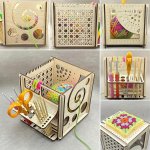2024 Multi-functional Knitting Tool Set A Versatile Wooden Yarn Bowl Perfect For Knitting And Crochet Enthusiasts. It Includes A