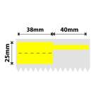 NB578 - - K3 Only - 38X25+40MM - 1 000 Yellow Cable Labels