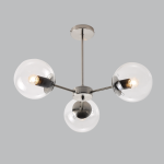Satin Chrome Metal And Clear Glass Chandelier – CH537 3