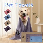 1PC Microfiber Pet Towels For Dogs And Cats Quick-dry And Absorbent Durable And Fast-drying Efficient Bathing Time Care With Paw