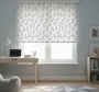 White Window Blind With Black And White Branches
