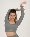 Prime State Cut-out Long Sleeve - Grey - Small