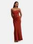 Ivy Lace Corset Drape Maxi Dress - 18 / Rust