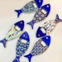 Chic Blue Eye Fish-shaped Acrylic Bottle Opener With Golden Foil Embossing - Perfect For Home Kitchen & Dining Decor