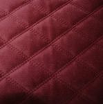 Aretha Diamond Embroided Upholstery Fabric Red Velvet