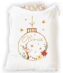 Personalised Christmas Bag - Golden Bauble