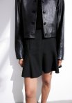 Flared-hem Skirt - Black