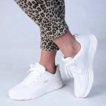 Skechers Womens Bobs Flex Lo Sport Sneaker - White - 8