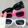 3 Pcs Fashionable Rectangular Glasses For Women Trendy And Vintage Style Unisex Frame Polarized Lenses Casual And Stylish