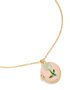 Tweens Gold Plated Stainless Steel Blue Enamel Tulip Locket Necklace
