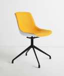Phoenix 40 Office Chair - Black Base & Fabric - Yellow