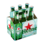 Silver Beer Bottles 6 X 330ML