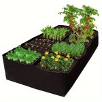 1 Pack Garden Bed 484.53 L 8 Grids Plant Grow Bags 91.44X182.88CM Breathable Planter Raised Beds For Growing Vegetables Potatoes