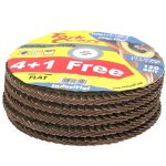 Tork Craft Flap Sanding Disc 115MM 120G 4+1 Free A o