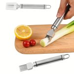 1PC Multifunctional Stainless Steel Grater Scallion Separator For Scallion And Onion Garlic Fruit And Vegetable Portable With Pr