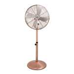 Maverick Floor Standing Fan In Copper Or Chrome - Satin Chrome