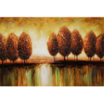 Oil Painting Sunset Trees