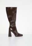 Plum Khloe Knee Length Boot - Brown