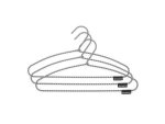 Brabantia - Soft Touch Hangers - Set Of 3 - Black & White