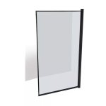 Shower Screen Bath Black 800X1400 Rosa