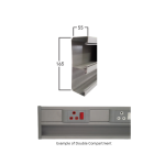 ECO2 Double Compartment Pvc Power Skirting Per 2.5MTR Length - Various Colours - Black