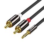 RCA Ugreen AV116 To Aux 3.5MM Audio Cable 1M Black