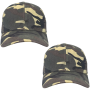 2 Pack 6 Panel Army Camo Cap