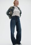 Curvy Fit Wide Ultra High Jeans - Dark Denim Blue