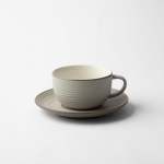 - Grey 2 Tone Cup & Saucer