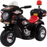 4AKID Jeronimo Siren Police Bike For Children - Black