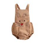 Tan Corduroy Romper 3-6M