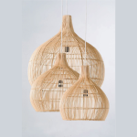 Rattan & Bamboo Pendant Light 7150 46