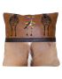 Ls-afzbun Full Grain Leather With Bottom Springbok Hide Cushion Cover