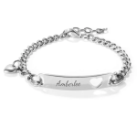Arabella Personalized Stainless Steel Bracelet Adjustable Size 18-22CM Ready In 3 Days