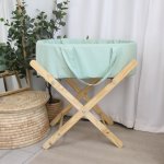 Carry Cot Printed Green: Plain Sage Green