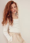 Rib-knit Jumper - White