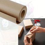 1 Roll Brown Leather Paper Craft Art Gift Wrapping Decorative Paper Christmas Small Gift Decorative Paper Birthday Gift Decorati