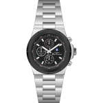Ben Sherman Men's Silver & Black Chronograph Watch With Stainless Steel Bracelet
