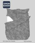 Simon Baker Printed Poly cotton Duvet Cover Set - Sea Breeze Grey Various Sizes - Grey King 230CM X 220CM +2PILLOWCASE 45CM X