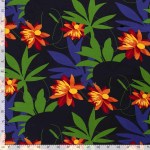 Midnight Blue Visse Twill Flowers Navy 19031-008