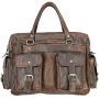 Genuine Full Grain Leather Briefcase Holdall Antique Distressed Finish