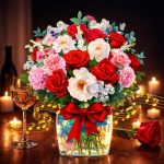 Apotodito Rose Card With Music And Light Anniversary Card With Roses Flower Bouquet 3D Gift Card Gifts For Women Mom Wife Rose