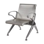 Airport Bench Public Seating Aluminium Indoor And Outdoor Use Flat Packed One Seater 61 X 67 X 78 Cm