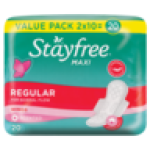 Maxi Regular Scented Sanitary Pads With Wings 20 Pack
