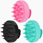 Oligei Scalp Massager 3 Pack Shampoo Brush Hair Scrubber For Exfoliation Soft Silicone Brush For Hair Growth And Dandruff Remova
