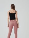 Skinny Fit Solid Color Butt Lifting High Stretch Fake Pocket Pencil Jeans Women's Denim Jeans & Clothing