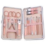 18 Piece Manicure Set-rose Gold And MINI Travel Makeup Brush Set